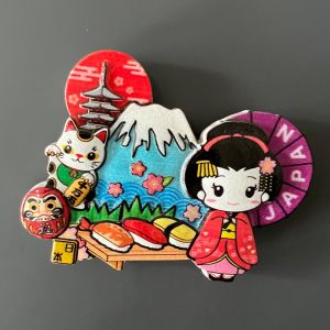 MUDIAN | High Quality Magnetic Refrigerator Stickers design with Japan themes including Tokyo Osaka Mount Fuji and Hokkaido 2026 new style
