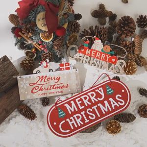 Retail Ministry Pawfect Square Wooden Door Hanging Sign Christmas Ornament Xmas Festival Decoration Hanging Sign