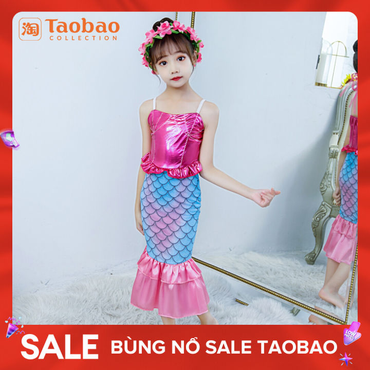 Trẻ em lớn váy váy đuôi cá công chúa váy mô hình cuộc thi cô gái t sân khấu  thời trang khí - Váy trẻ em váy cho bé gái | Tàu