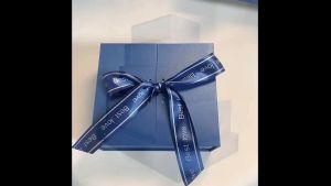 Hộp Quà Tặng Hộp Đựng Quà Mỹ Phẩm Son Thắt Nơ Màu Xanh Dương Cao Cấp