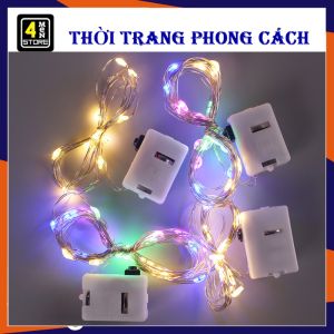 Dây Đèn Led Đom Đóm 3 Chế Độ Dùng Pin Trang Trí Tiệc Giáng Sinh Siêu Đẹp - Đèn Led Nháy  Đèn Chóp Nhiều Màu  Đèn Trang Trí Chóp Nháy Có Thế Điều Chỉnh Độ Sáng
