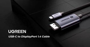 UGREEN 8K UHD USB-C to DP 1.4 (1m/2m) High-Speed Type C to DisplayPort Adapter Cable - Supports 32.4Gbps Transmission 240Hz Refresh Rate 3D Visuals & Dynamic HDR for TVs Monitors Projectors Smartphones Tablets Laptops & Computers | JG Superstore