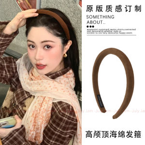 ยางยืดคลุมผมแบบหนาสำหรับฤดูใบไม้ร่วงและฤดูหนาวสไตล์ฝรั่งเศสย้อนยุคแบบใหม่สำหรับผู้หญิงที่มีทรงศีรษะสูง