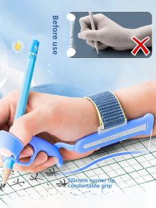 Childrens Anti-Curl Wrist Corrector Primary School Students Special Correction Pen Grip Trainer Kindergarten Beginners Writing Practice Tool