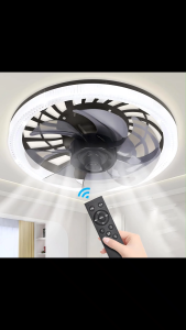 Smart Remote-Controlled Ceiling Fan with LED Light and Adjustable Speeds