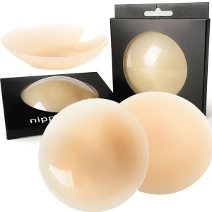 2pcs Women Reusable Invisible Breast StickersSelf Adhesive Nipple PadBreast Chest Bra StickerSilicone Boob Tape Bra Pads