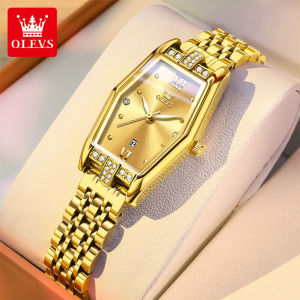 OLEVS Watch For Women Waterproof Original Sale 2025 Casual Fashion Korean Stainless Steel Strap Luminous Calendar Relo For Women