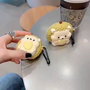 Vỏ đựng ốp case Airpod bảo vệ tai nghe không dây bluetooth mẫu nhím sầu riêng 1 2 3 Pro - JERRY SHOP