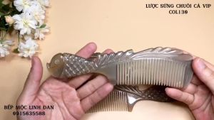 [FREESHIP MAX]Lược sừng chuôi cá cao cấp Size 19cm [COL130] Hàng xuất khẩu dày đẹp
