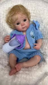 OtardDolls--Open Mouth 33cm Solid bebe reborn de silicona Dolls With Rooted Hair Can Washable Body Newborn Silicone Dolls