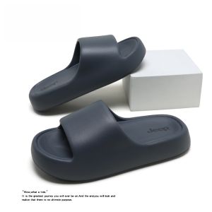 Jeep Mens ฤดูร้อน รองเท้าแตะแบบสวมด้านล่างหนากลางแจ้ง นุ่ม พื้นรองเท้า กันลื่น บ้านสบาย ลำลอง รองเท้าแตะวัสดุ EVA