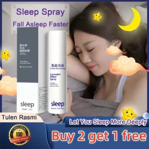 Ready stock original lavender deep sleep pillow spray aromatherapy agarwood release stress semburan bantal tidur lavender yang mendalam75ml薰衣草睡眠喷雾