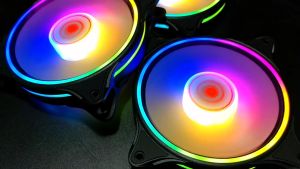 CoolMoon AsiaFox ARGB+PWM 12cm Case Fan 5V3Pin  Aura Sync Speed Adjustable Casing Fan