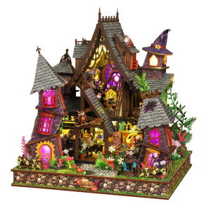 New DIY Big Doll House Wooden Miniature Kit Furniture Litht Dollhouse Furniture Handmade Model Assembly Toys Case Birthday Gifts