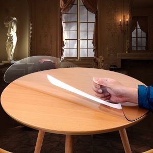 Waterproof Oil-resistant Heatproof Wear-resistant Round Clear PVC Table Pad