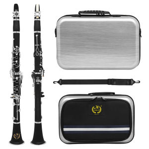 IRIN | Sáo Clarinet 17 Lỗ Thân Gỗ Mun Phím Mạ Bạc Hai Ống Đệm Ý Hộp ABS Bộ Đầy Đủ Kèm Phụ Kiện Dành Cho Nhạc Sĩ