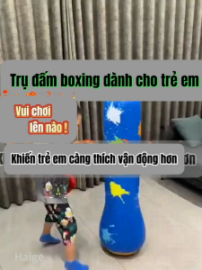 HAIGE Bao trụ đấm bốc tự cân bằngKhỏe mạnh và không mùi thuận tiện cho trẻ vui chơi và luyện tậpTặng kèm găng tay đấm bốcTặng Kèm Bơm Hơi