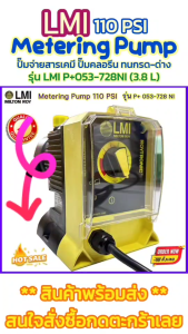 LMI Metering pump ปั๊มจ่ายสารเคมี ปั๊มคลอรีน ทนกรด-ด่าง รุ่น LMI P+ 053-728 NI / LMI P+053-728NI (3.8 L)