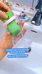 Masterbag - Kantong Jaring Pembuat Busa Sabun 2 Lapis Busa Foaming Kantong Teh Kantong Kamper
