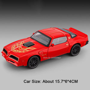 1:32 Firebird Viper Car Model Toy Sound Light Pull Back Vehicle Doors Opened Alloy Diecast Models Kids Collectible Ornaments