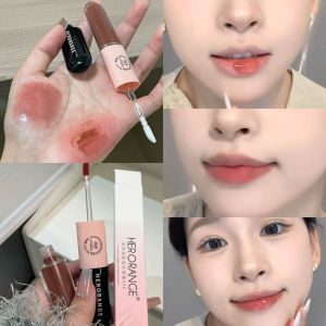 ลิปสติกกระจกสองหัว Herorange Mirror Glass Matte Lip Glaze ลิปมันน้ำเงาธรรมชาติ ลิปสติกเนื้อแมทต์ ลิปสติกเนื้อแมทต์สำหรับผู้หญิง