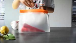【5PCS】SORH Reusable Food Storage Bags BPA Free Leakproof Freezer Eco Fruit Veggie Fridge Storage Ziplock Bags冰箱食物保鲜储存袋