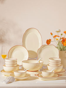 TAOYI | Underglaze Colored Ceramic Tableware Set Creamy Aesthetic