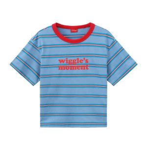 Wiggle Wiggle | Stylish Slim Fit Short T-Shirt Color Block Stripes