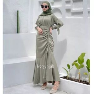 DRESS SERUT SATIN GAMIS SERUT ABELIA DRESS BAJU KONDANGAN BRIDESMAID WANITA SATIN SILK GAMIS REMAJA KEKINIAN DAN TRENDY