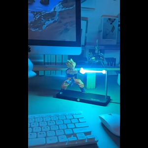 SHgeZm Nikolatoy Dragon Ball Goku Anime Figure Night Light Goku Kamehameha Wave Magnetic Light Toy