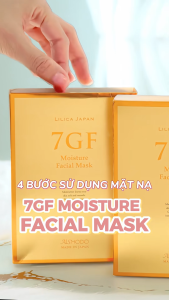 Mặt nạ mặt hỗ trợ trẻ hoá mờ nếp nhăn tinh chất Peptide và Collagen - 7GF Moisture Facial Mask 25ml x 10 miếng