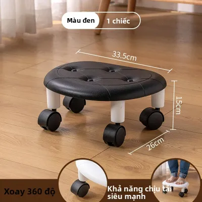 Ghế Đẩu Đa Năng Có Bánh Xe Dùng Trong Gia Đình Có Ròng Rọc Ghế Đẩu Tròn Thấp Đa Chức Năng Cho Trẻ Em Khung Kim Loại Có Bánh Xe