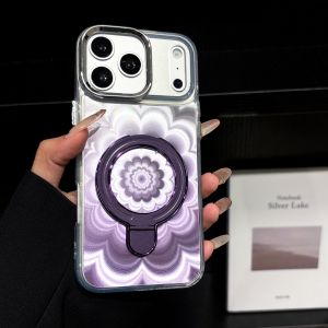MagSafe Ring Stand Electroplated Camera Lens Protector Wireless Charging Magnetic Case iPhone 11 12 13 14 15 16 17 Pro Max 14 15 16 Plus 16e 17e Aesthetic Luxury Trendy Phone Accessories For Wome