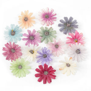 10pcs Artificial Daisy Flower Heads Home Wall Wedding Party Decoration Fake Flower DIY Headdress Craft Bridal Hair Clips Fake Daisy Rose Flowers Head