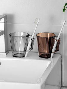 Creative Handle Mouthwash Cup Couple Toothbrush Cup Student Dormitory Washing Mouth Cup Dental Cylinder Cup Household Simple