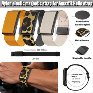 Adjustable Nylon Strap for Amazfit Helio Strap Bands Sports Elastic Band Magnetic Replacement Wristband for Amazfit Helio Strap