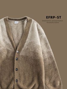 Misty Clouds | EFRP | Designer Brand | Gradient Color Cardigan Sweater Male Knitwear for Autumn and Winter