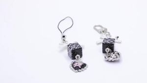Dark-Style Bow Keychain Exquisite Pendant Bag Charm Sweet Girl Phone Lanyard Keychain Womens Y2K Jewelry Gift