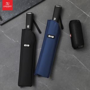 LORDWEY & ร่มกันฝนสำหรับผู้ชายกอล์ฟพับร่มใหญ่สไตล์ธุรกิจร่มอัตโนมัติขนาด135ซม. กันลมแข็งแรง8K