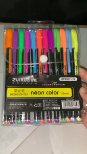 12 Color Highlighters & Markers Flash Pen Metal Pen Fluorescent Pen