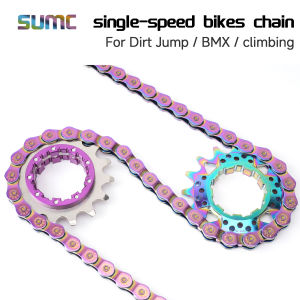 SUMC SH1 High-Strength Single-Speed Bike Chain 1/2"x 1/8" 100 Links – Compatible with BMX Fixie Road Mountain Folding Bikes