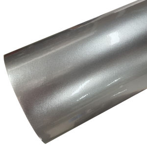 Premium Gloss Silver Metallic Vinyl Wrap Film Roll with Air Release Self Adhesive Decal Sticker Automotive Car Wrapping Foil