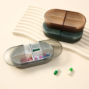 Portable Travel Pill Organizer Case for Pocket Daily Pill Box BPA Free Plastic Medicine Vitamin Holder Container 4 Compartments