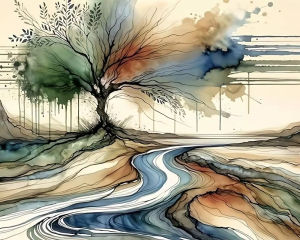 Jigsaw Puzzle for Adults 500/1000/1200/2000PCS Fantasy Tree Abstract Artwork Paper Puzzle Home Wall Decoration Gift Idea