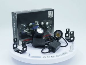 2Pcs Mini Driving Light White+Yellow 1pair Cooling Fan Universal V2 High Quality With Switch Lampu Tembak Lampu Sorot