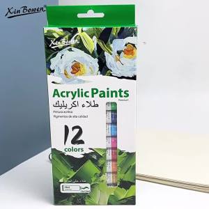 12 color acrylic paint set childrens hand-painted waterproof paint small box watercolor oil paint