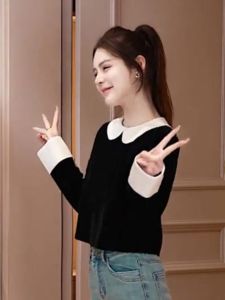 Charming Doll Collar Shirt Womens Fashion Spring New Style Commute Top Sweet Design Versatile Long Sleeve Business Casual