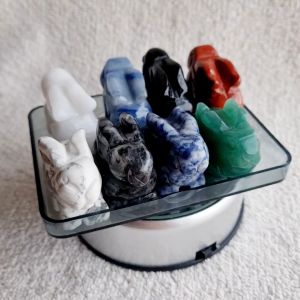 2in Natural Semiprecious Stone Stones Crystal Crystals Zodiac Rabbit Rabbits 天然半宝石水晶十二生肖兔子