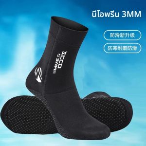3mm ถุงเท้าดําน้ํา Neoprene Anti SLIP Beach WARM Wetsuit รองเท้าท่องรองเท้าถุงเท้าน้ําทราย WARM ถุงเท้าดําน้ํา