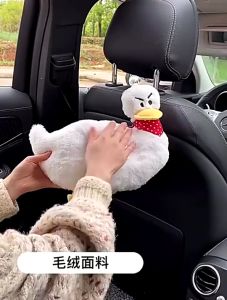 【READY STOCK】 Cute Car Tissue Box Car Hanging Type Drawer Box Car Seat Back Armrest Box Tissue Bag Cartoon Napkin Bag Decor